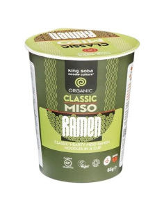 Vaso De Sopa Ramen De Miso Sin Gluten Bio, 85 G de King Soba