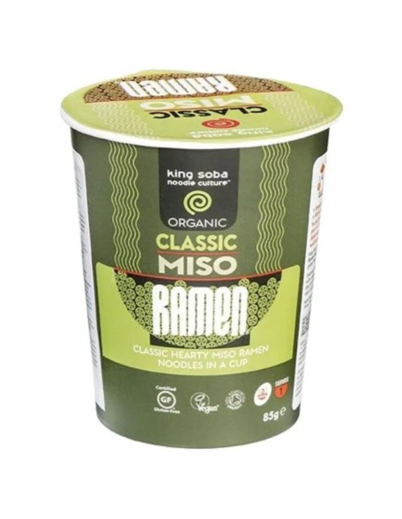 Vaso De Sopa Ramen De Miso Sin Gluten Bio, 85 G de King Soba