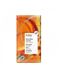 Chocolate Negro Superior 100% Con Naranja Sanguina Demeter Bio, 90 G de Vivani