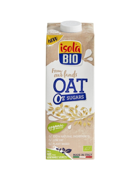 Bebida Vegetal De Avena 0% Azúcar Bio, 1L de Isola Bio