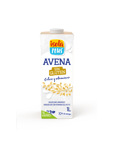 Bebida De Avena Sin Gluten Vitaminas Calcio, 1L de Isola Plus
