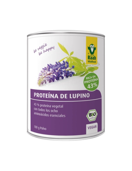 Proteína de lupino bio en polvo, 100g de Raab Vitalfood