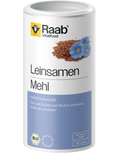 Pepita de linaza harina polvo bio, bote 200g de Raab Vitalfood