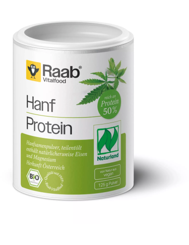 Proteína de cáñamo polvo bio, 125gr RF de Raab Vitalfood