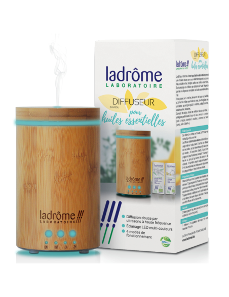 Difusor eléctrico de aceites esenciales en frio, exterior de bambú de Ladrôme Laboratoire