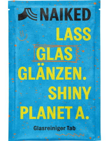 limpiador de cristal "Let glass shine. Shiny planet A", tab para 500ml de Naiked