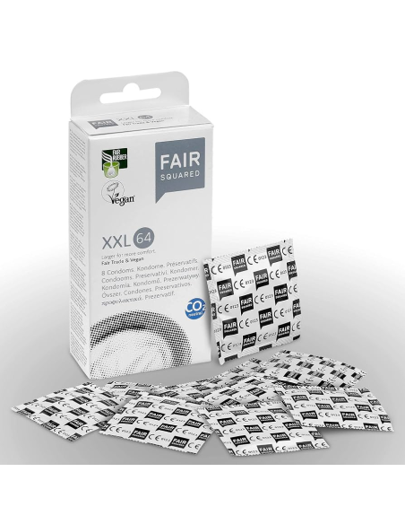 Preservativos XXL, 60mm, 8ud, comercio justo** de Fair Squared