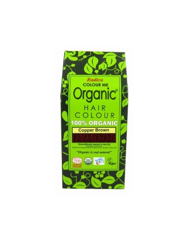 Tinte cabello vegetal castaño cobrizo, 100gr de Radico