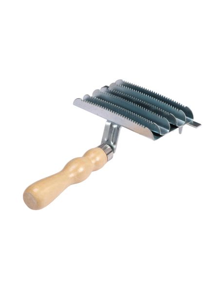 Vertedor para aceitera acero inoxidable y madera olivo 9,5 cm