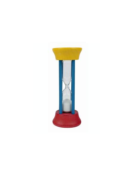 Reloj de arena azul y amarillo 10 cm Redecker elegante