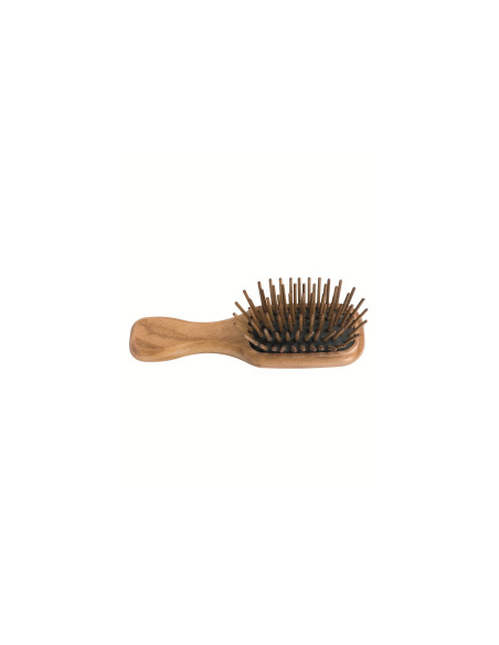 Cepillo cabello de bolsillo, cerdas de madera, mango olivo, 11,5cm de Redecker
