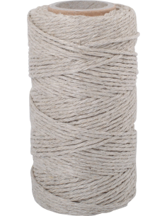 Hilo lino, azul/natural, 55m de Redecker