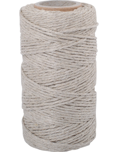 Hilo lino, azul/natural, 55m de Redecker