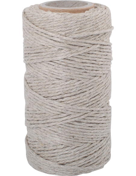 Hilo lino, azul/natural, 55m de Redecker