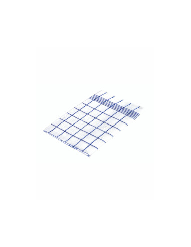 Toalla de cocina de lino puro, blanco/azul 70x100cm de Redecker