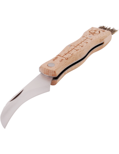 Navaja de setas con cepillo, 20.5cm (abierta)_PENC** de Redecker