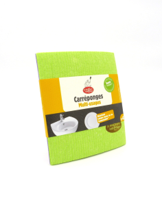 Bayetas de celulosa/algodón, 17 x 19.5cm, 4ud de La Droguerie Écologique