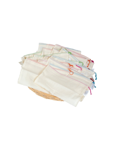Bolsas de algodón ecológico GOTS para productos a granel, L, 5x(30x33cm) de Ah! Table!