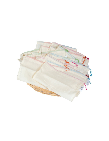 Bolsas de algodón ecológico GOTS para productos a granel, L, 5x(30x33cm) de Ah! Table!