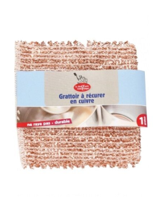 Estropajo de cobre 15x15 cm La Droguerie Écologique eficaz