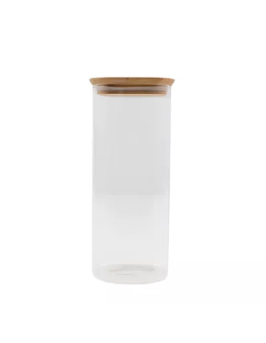 Bote de cristal tapa de madera 1.8L de Ah! Table!