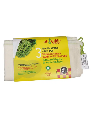 Bolsas de algodón ecológico GOTS para productos a granel, XL, 50x(40x40cm) de Ah! Table!