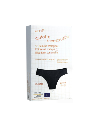 Braga Menstruación Anaé Negra Ligera T38 FR/T36 ES