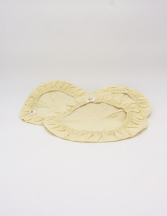 Cubreplatos algodón orgánico, motivos huerto ø15-17-19cm, 3ud de Ah! Table!