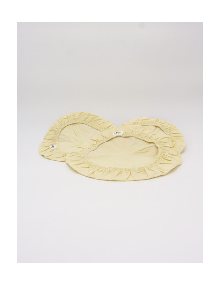 Cubreplatos algodón orgánico, motivos huerto ø15-17-19cm, 3ud de Ah! Table!