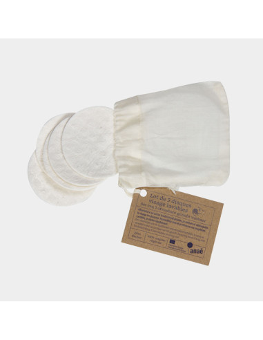 Discos desmaquillantes lavables a granel multicolor Anaé, 50ud de Anaé