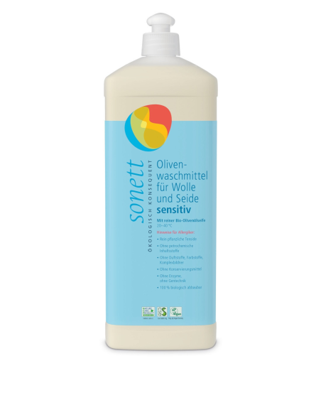Detergente de oliva para lana y seda, 1L de Sonett