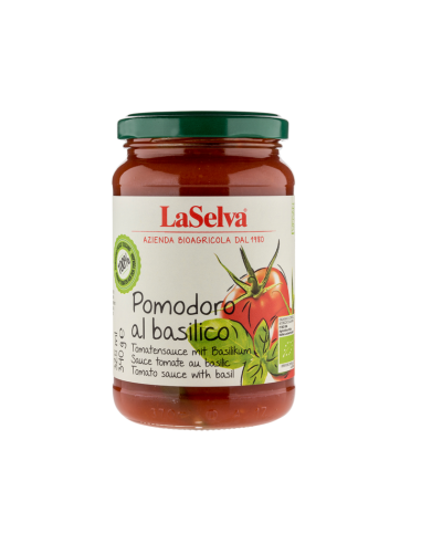 Tomate con albahaca - 'Pomodore al basilico',  340g de Laselva