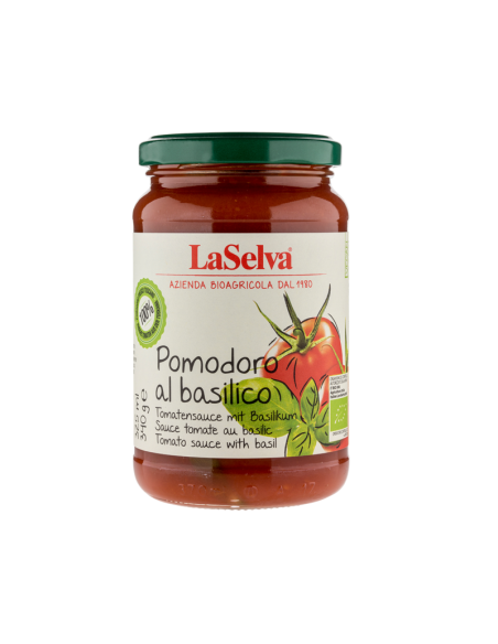 Tomate con albahaca - 'Pomodore al basilico',  340g de Laselva