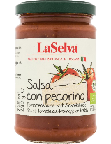Salsa de tomate con queso pecorino - 'Salsa di pomodoro con pecorino',  280g de Laselva