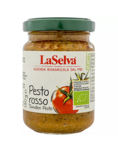 Pesto de tomate - 'Pesto rosso',  130g de Laselva