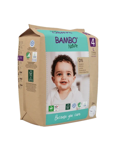 Pañal Talla 4, 7-14 Kg, 24ud, Bambo Nature de Bambo Nature