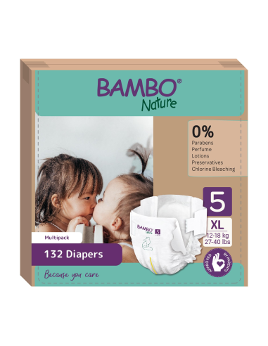 Pañal Talla 5, 12-18Kg 22ud, Bambo Nature de Bambo Nature