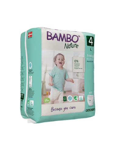 Pañal pants Talla 4, 7-14 kg, 20ud, Bambo Nature de Bambo Nature