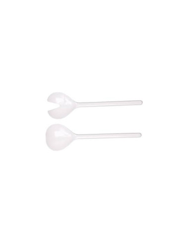 Cubierto de ensalada de bioplástico, 21cm, blanco de Biodora