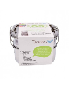 Fiambrera acero inox 2 alturas con bandeja 18x12x8 cm