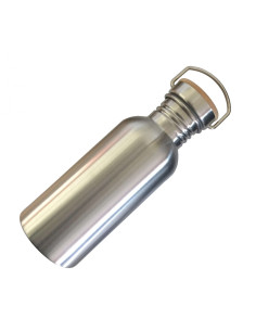 Botella "retro" de boca ancha acero inox, 500ml (pared simple) de Biodora