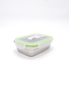 Fiambrera acero inox 850ml con tapa hermética Biodora