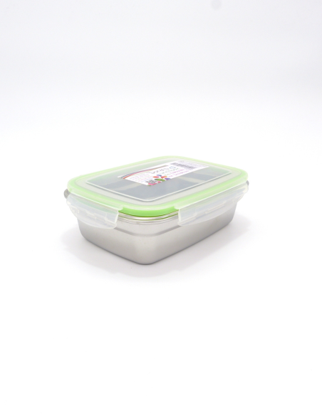 Fiambrera acero inox 850ml con tapa hermética Biodora