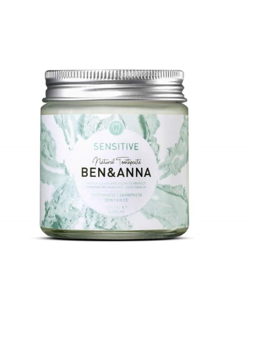 Dentífrico Sensitive, tarrito de cristal, 100ml de Ben&Anna