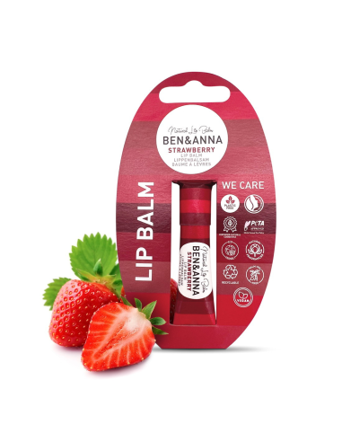 Bálsamo labial ecológico Strawberry (fresa) cero residuos Ben&Anna 6g de Ben&Anna