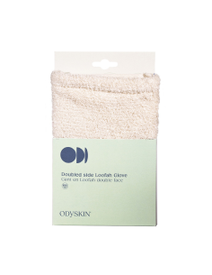 Guante Exfoliante Combi Lufa y Algodón Odyskin  Piel Suave