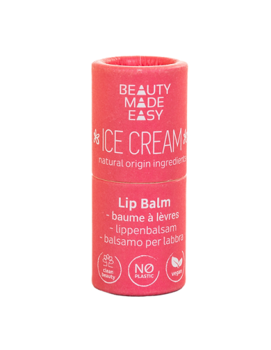 Bálsamo labial ice cream/helado, sin plástico, 6g de Beauty Made Easy