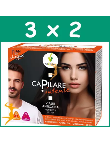 Pack 3x2 Capilare Intense Envase de 10 viales de 15 ml. de Novadiet