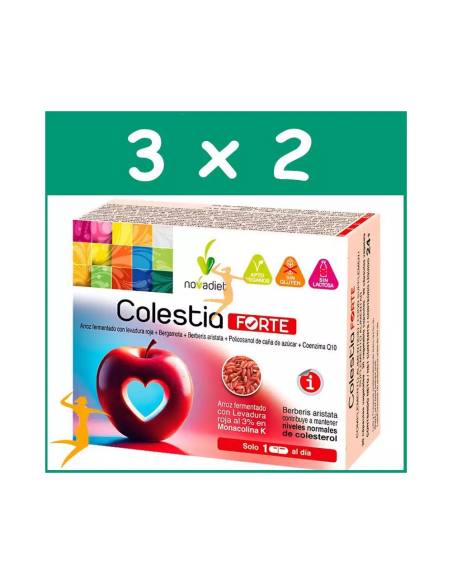 Pack 3x2 Colestia Forte 30 cápsulas vegetales Novadiet