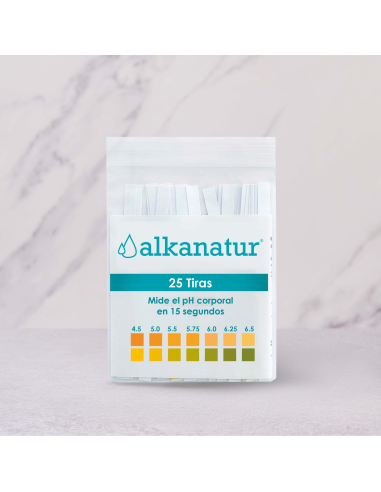 Tiras Reactivas pH Corporal Alkanatur 25 unidades Precisas